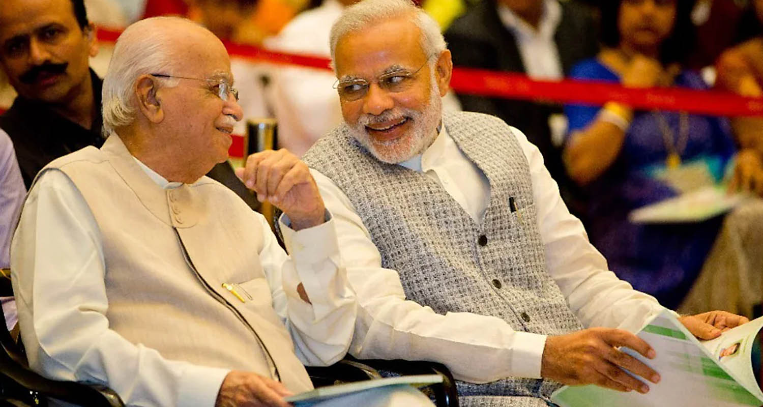 BJP's leaders Lal Krishna Advani and Narendra Modi