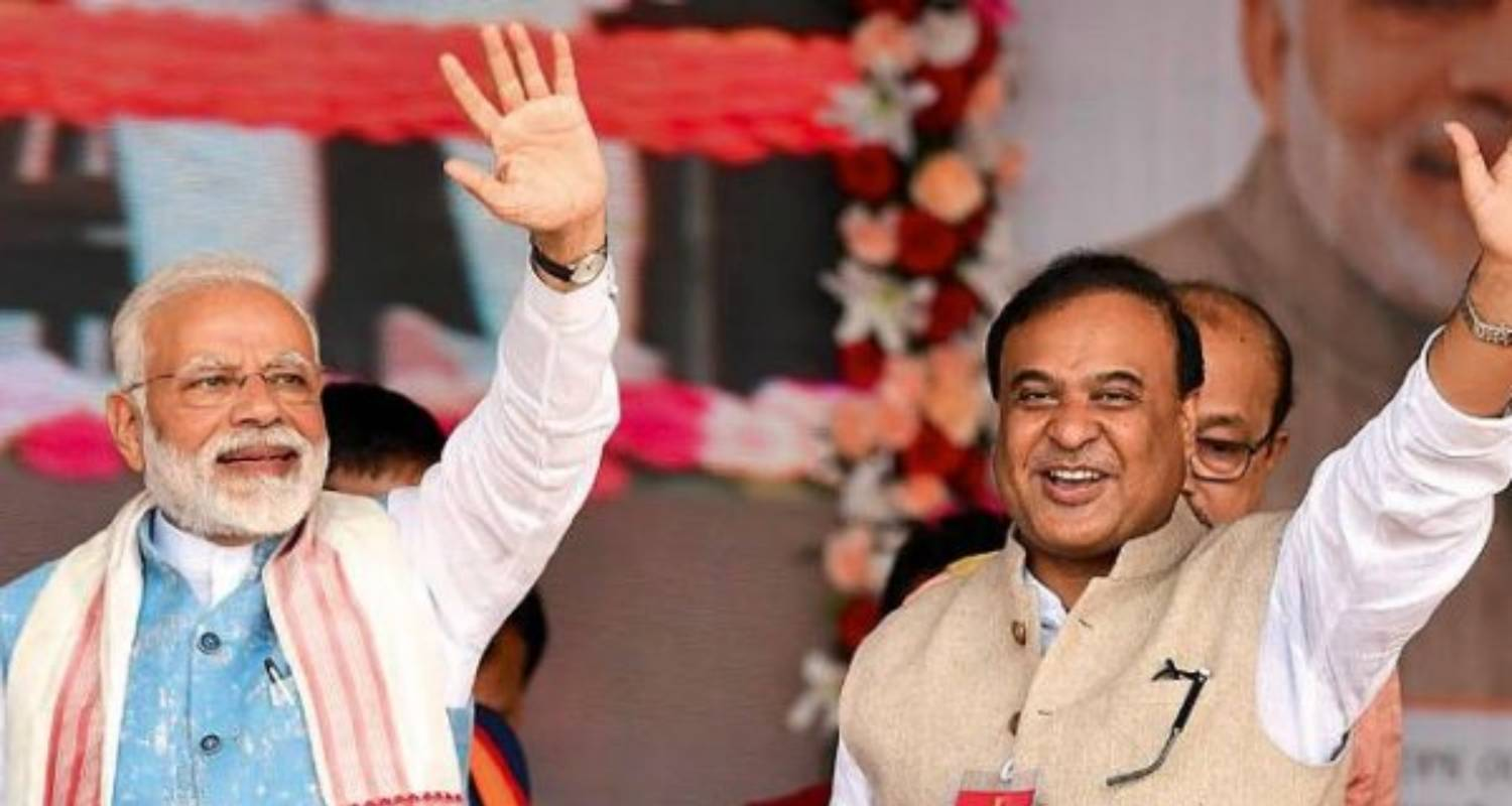 PM Modi with Chief Minister Himanta Biswa Sarma