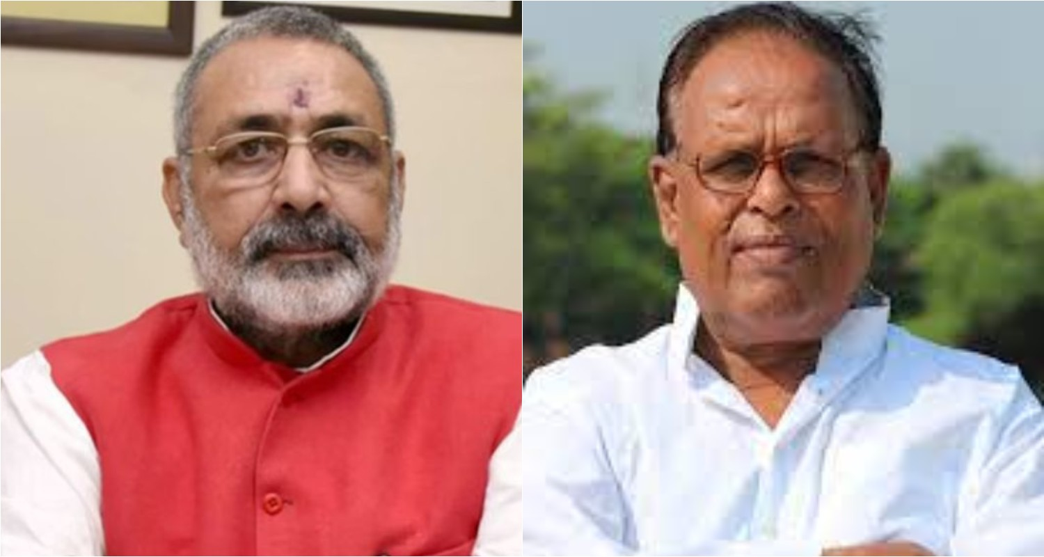 Union Minister Giriraj Singh (L), CPI candidate Awadhesh Rai (R). File photo.