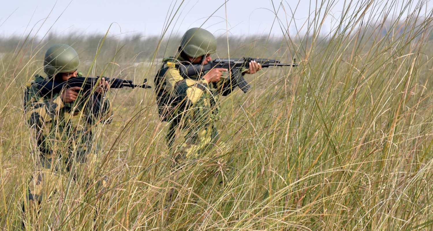 2 BSF soldiers in an operation in a field in Jammu and Kashmir