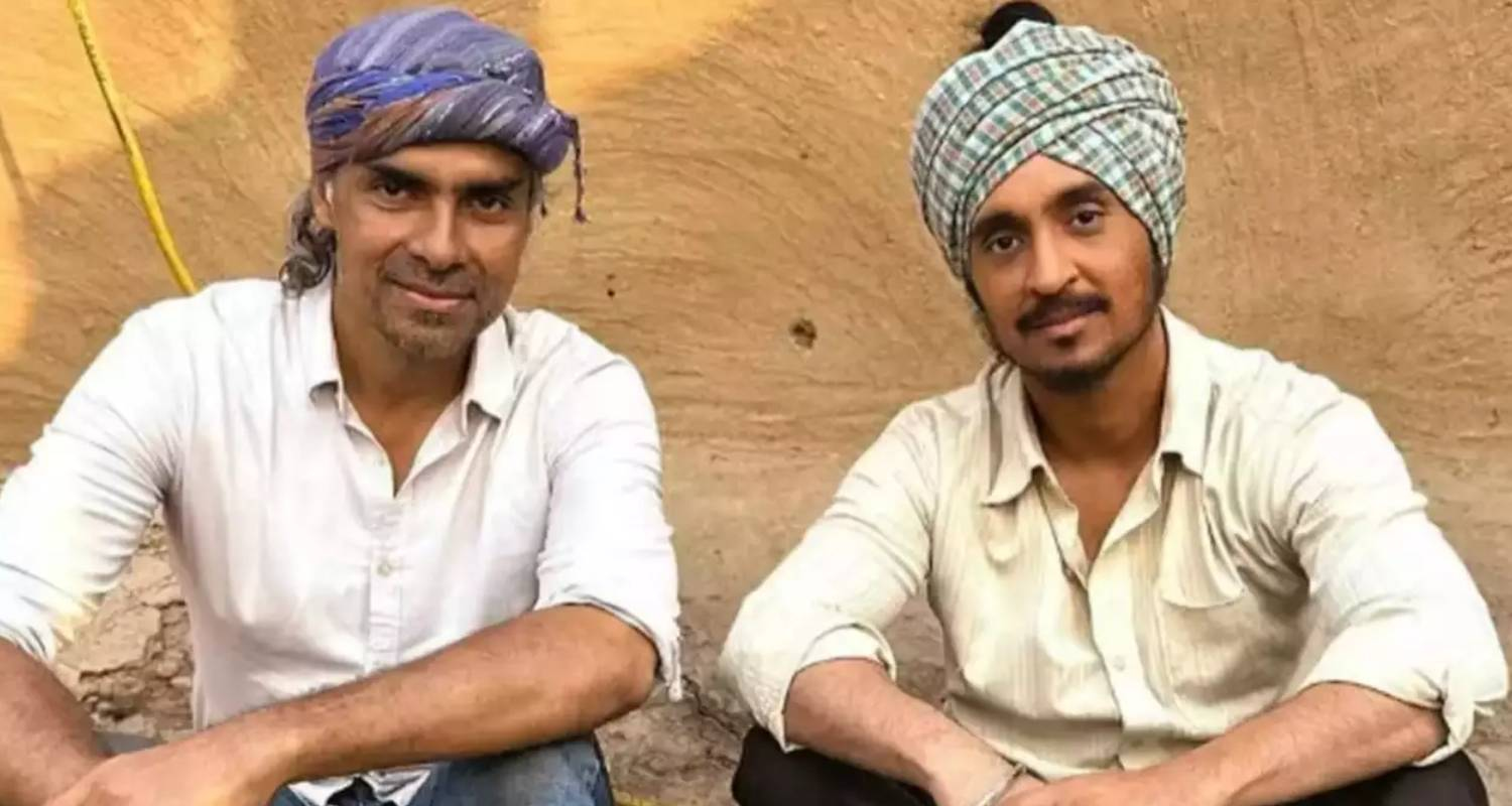 Imtiaz Ali and Diljit Dosanjh during the shooting of 'Amar Singh Chamkila'.