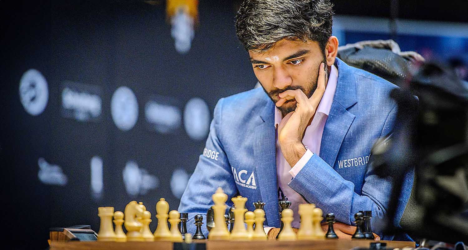 Indian Grandmaster D Gukesh held on to the joint top spot with Russian Ian Nepomniachtchi after they played out an easy draw in the 10th round of the Candidates chess tournament.