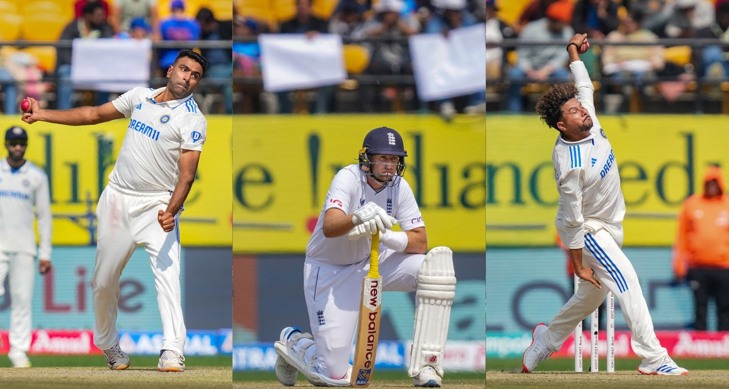 Images of Kuldeep Yadav, Joe Root and Ravi Ashwin from the 5th test match,