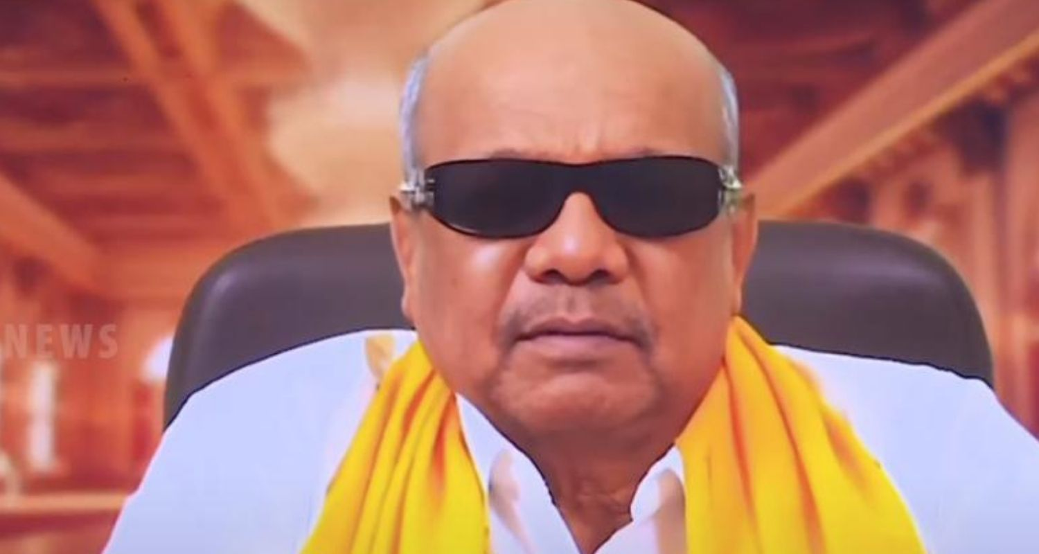 Screengrab of M Karunanidhi.