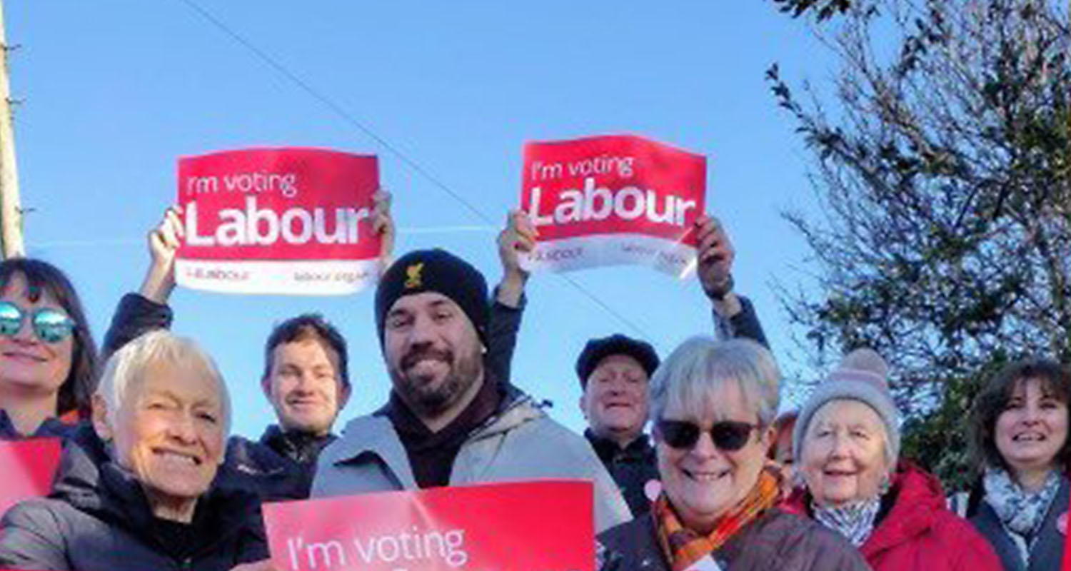 UK's Opposition Labour Party supporters