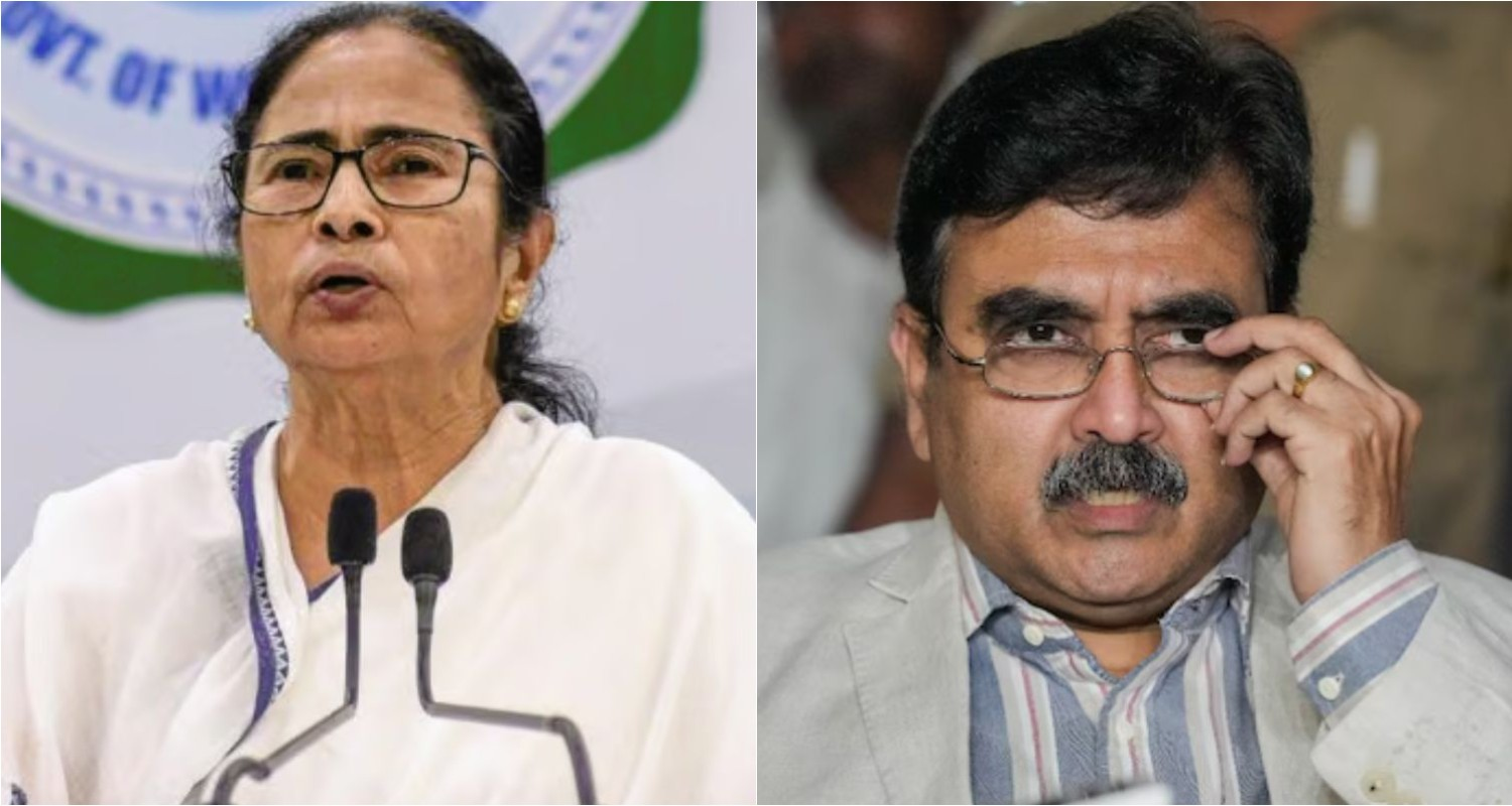 West Bengal Chief Minister Mamata Banerjee (left) Ex-Calcutta High Court Judge Abhijit Gangopadhyay (right).