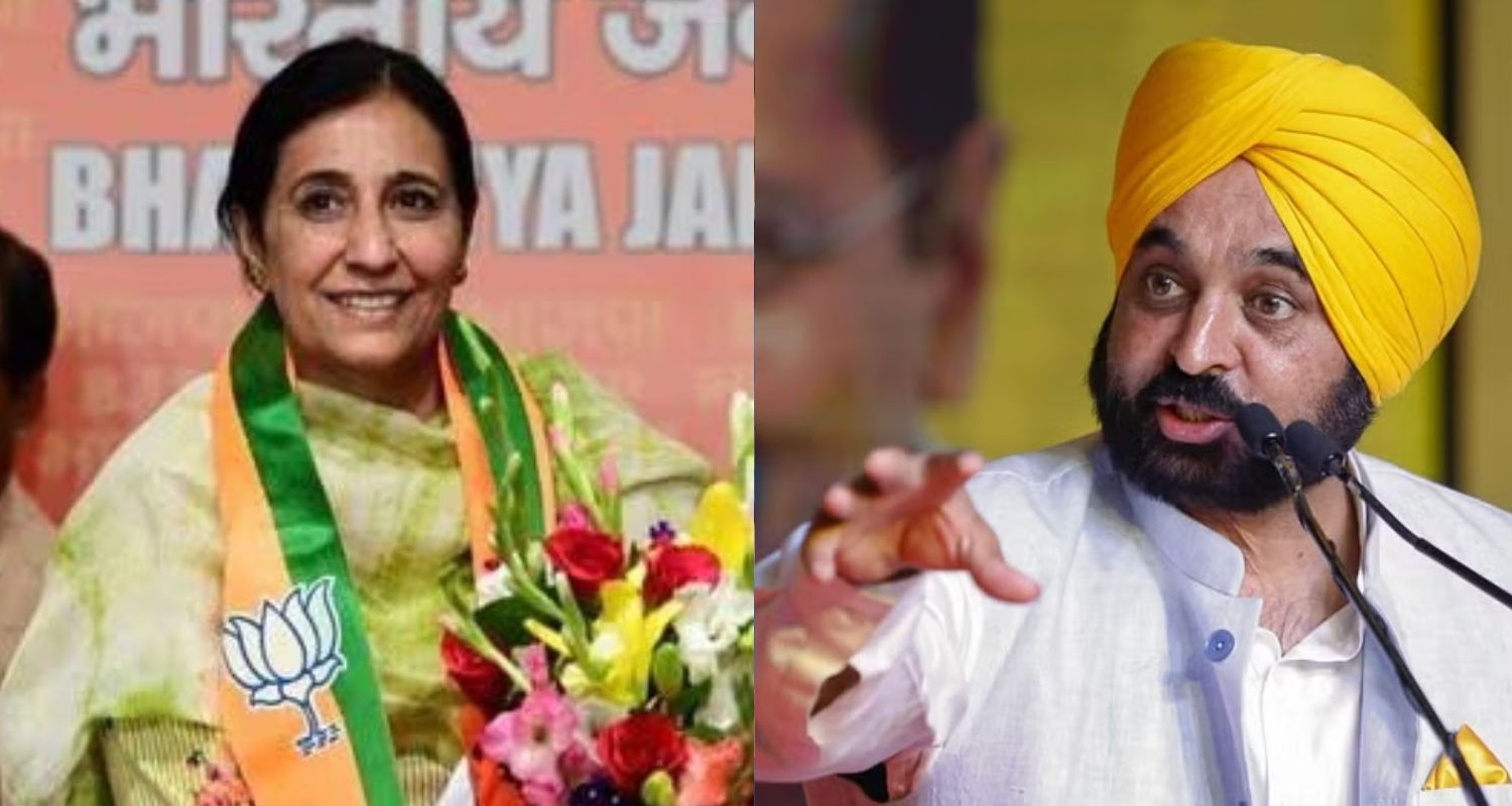 Parampal Kaur (left) and Punjab CM Mann. 