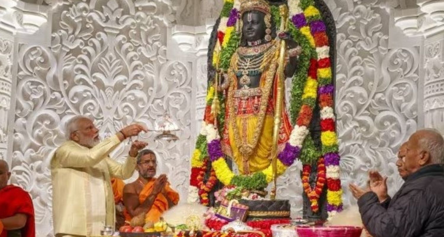 Prime Minister Narendra Modi offers prayers at Ram Temple in Ayodhya.