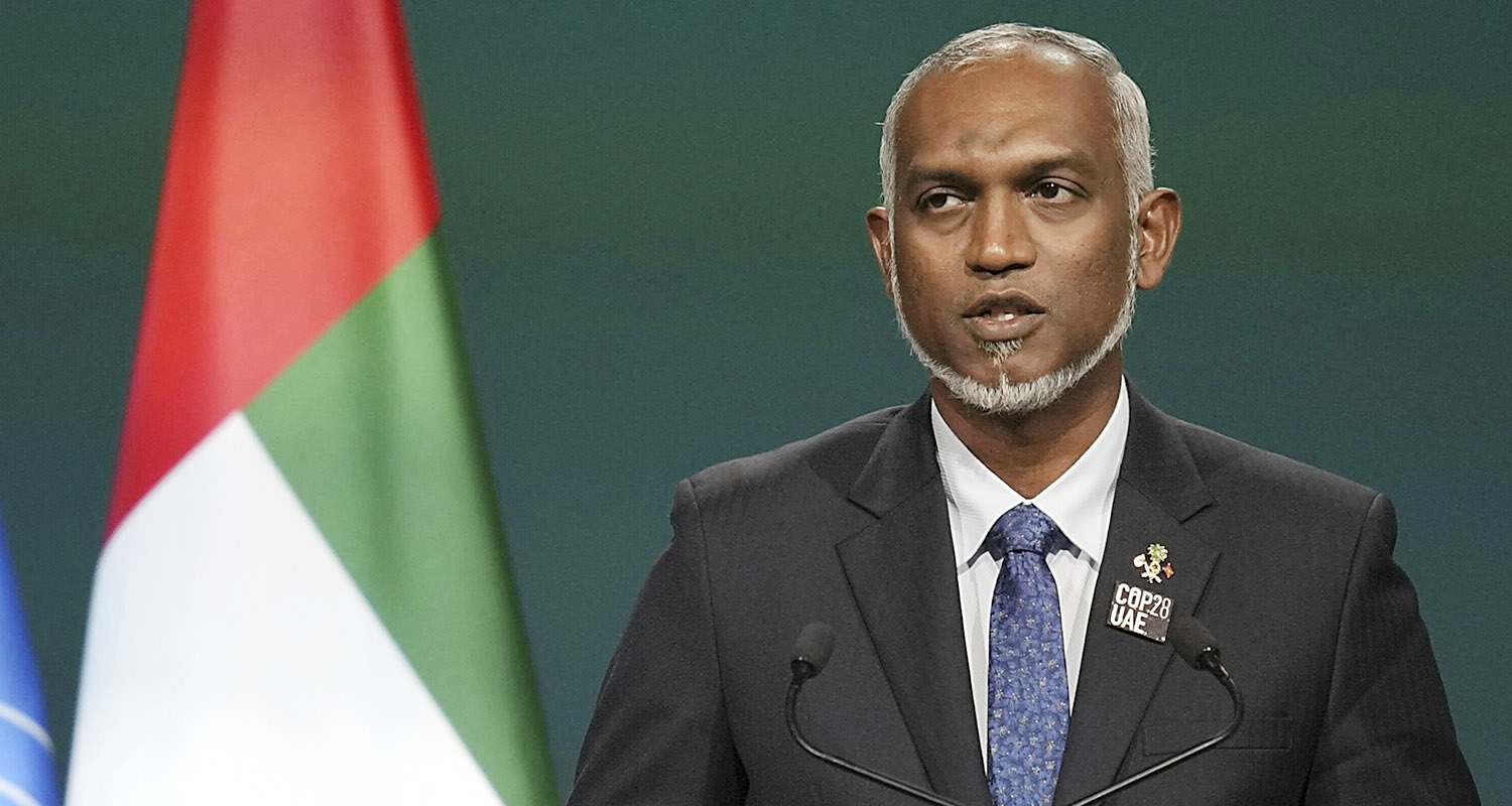 Maldives President Mohamed Muizzu announced new initiatives to strengthen the Maldives' military capabilities at the ceremony.