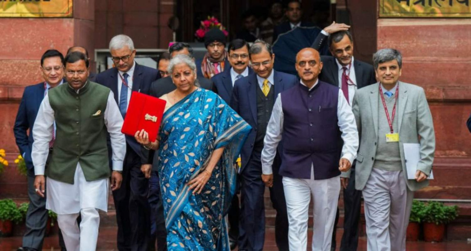 Nirmala Sitharaman took a digital tablet wrapped in a traditional ‘bahi-khata’ style.