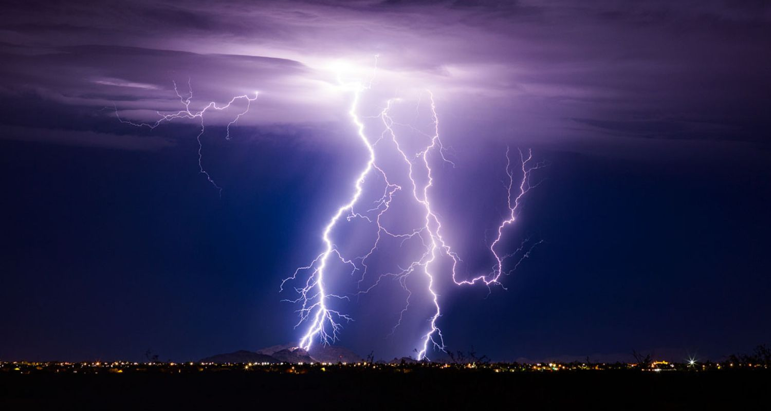 A lightning strike