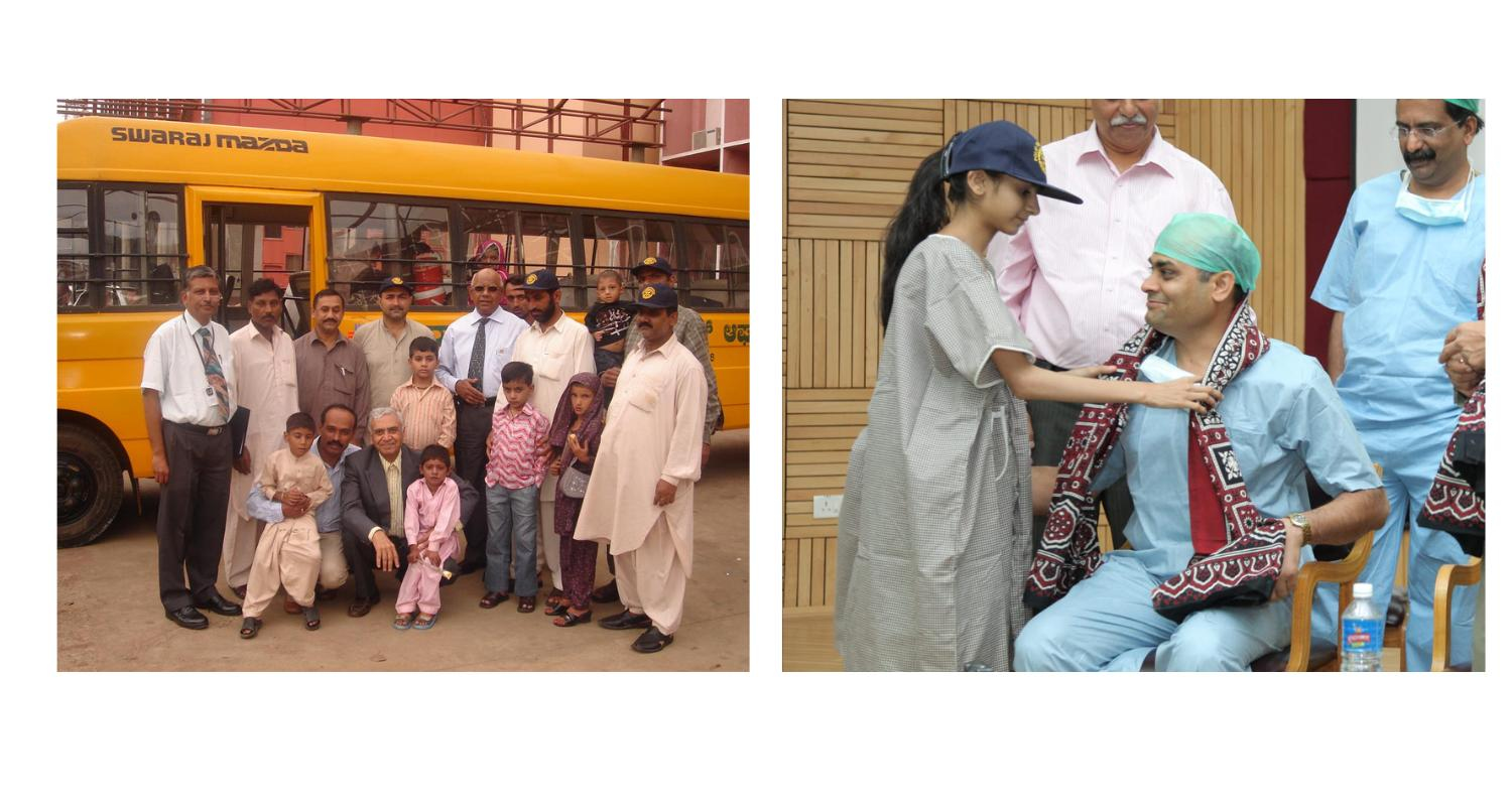 Indian doctors with Pakistani patients.