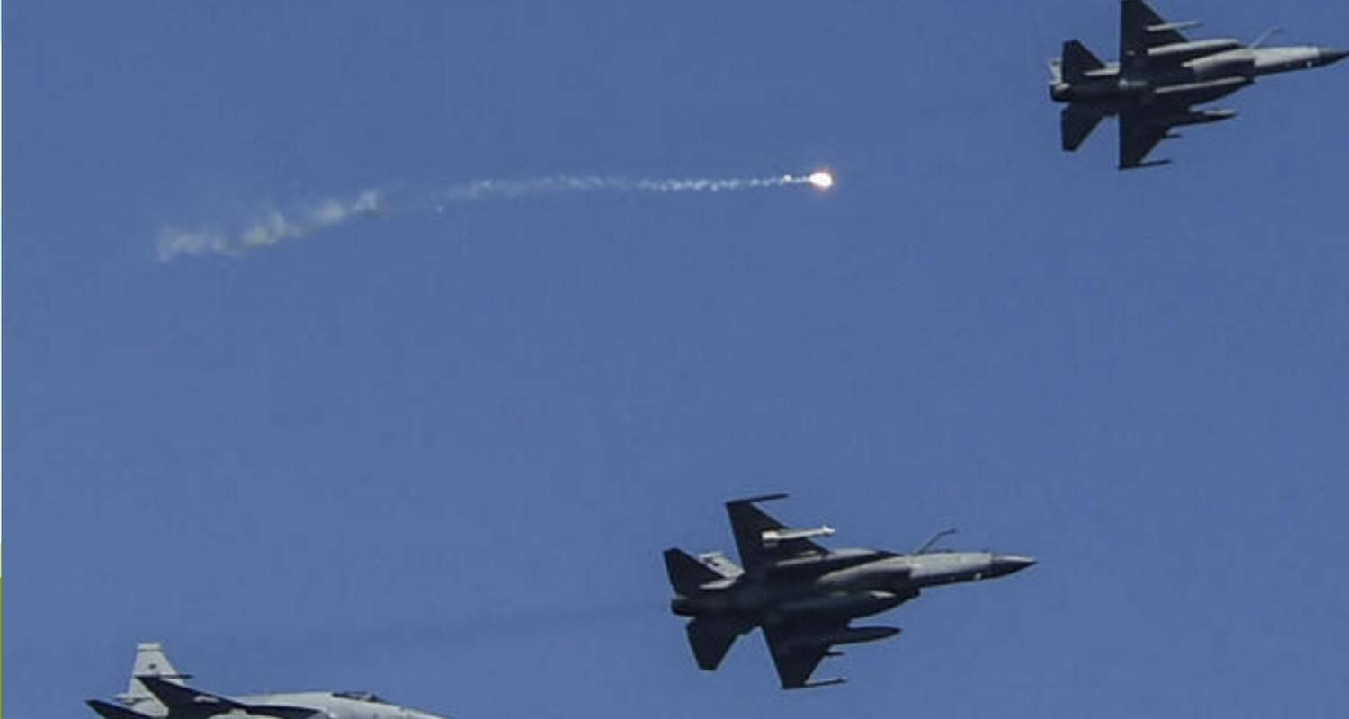 Fighter planes during an airstrike.
