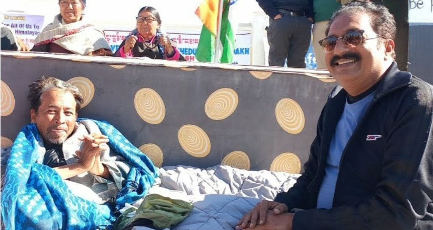 Actor Prakash Raj with Sonam Wangchuk.