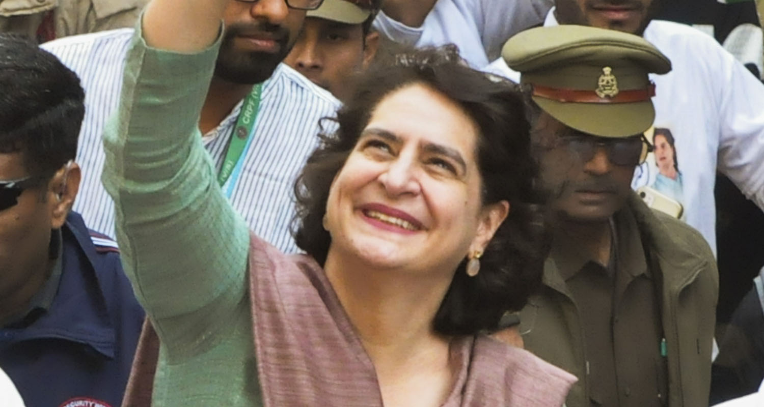 Congress leader Priyanka Gandhi Vadra. 