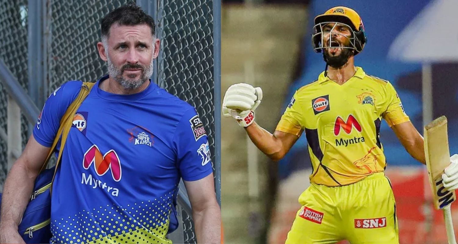 Michael Hussey (Left), Ruturaj Gaikwad (Right). 