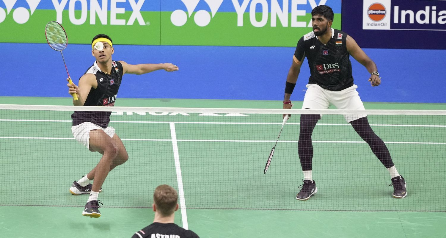 badminton, India open, Satwiksairaj Rankireddy and Chirag Shetty duo during a match.