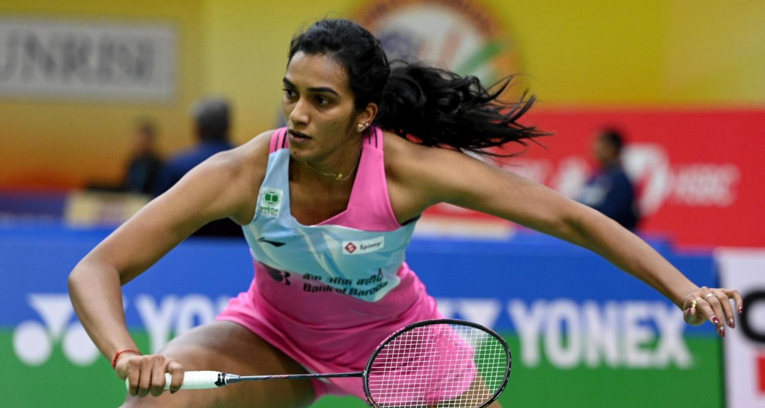 PV Sindhu during a match. Image via X.