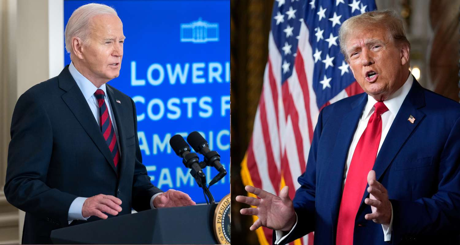 The current US President Joe Biden(left) and former President Donald Trump(right).