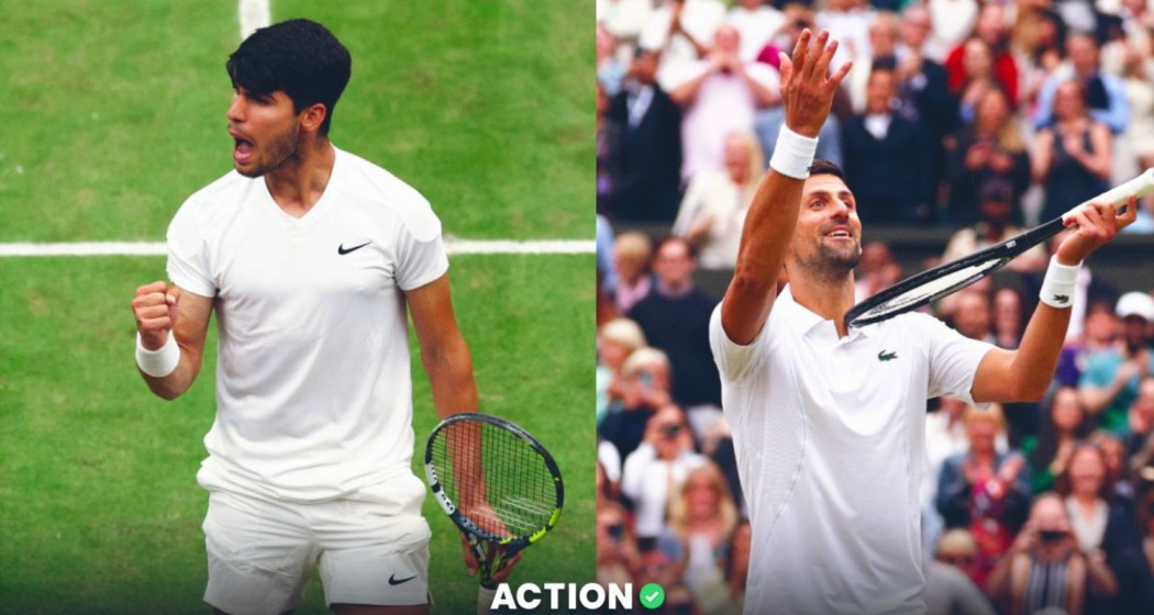 Carlos Alcaraz and Novak Djokovic.