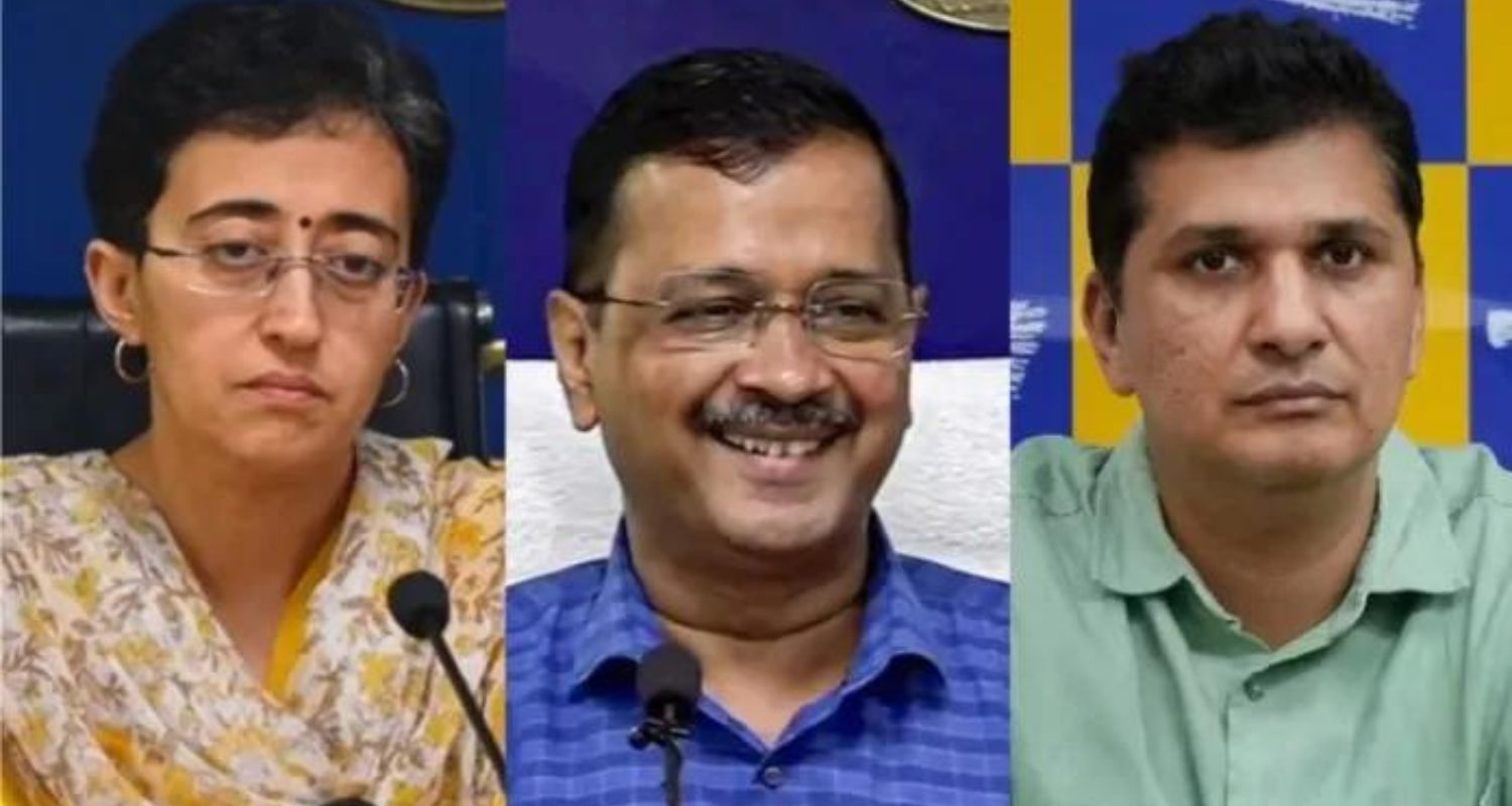 AAP Leader Atishi, Delhi CM Kejriwal and AAP Leader Saurabh Bhardwaj. Image for representative use only.