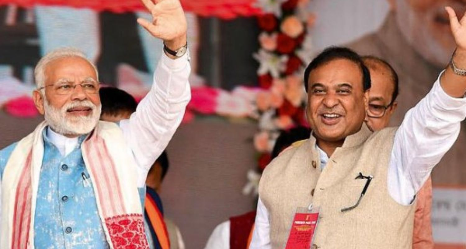 Prime Minister Modi and Assam CM Himanta Biswa Sarma. Image X.