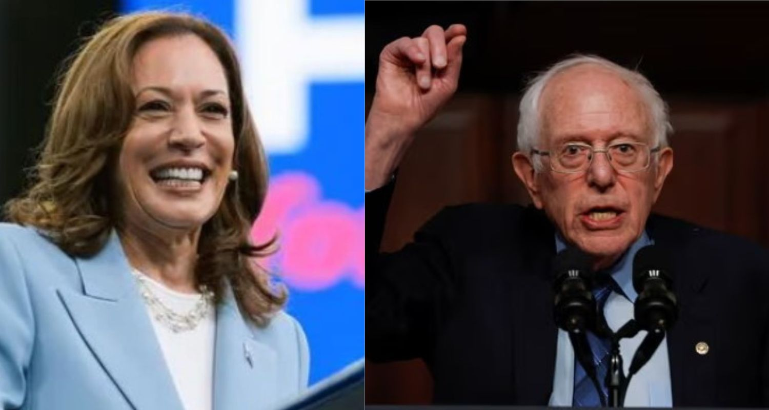 Senator Bernie Sanders roots for Kamala Harris  