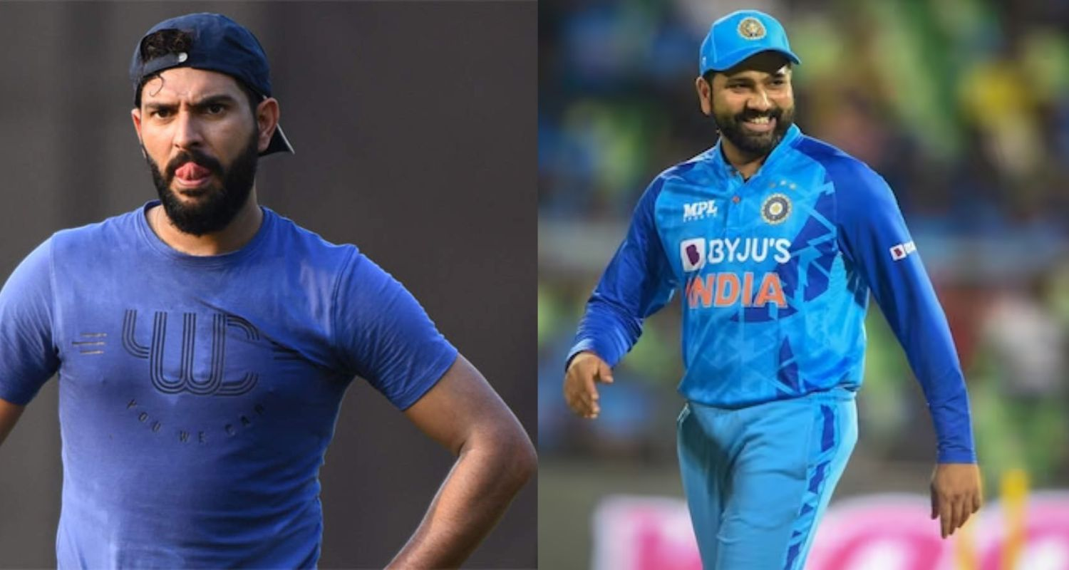 Yuvraj Singh (left), Rohit Sharma (right). 