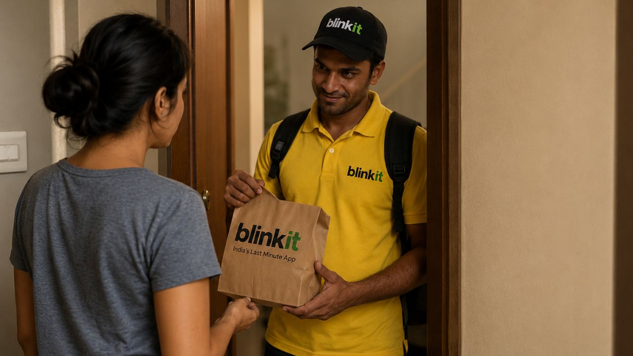 Blinkit agent Women Viral Story AI Image ChatGPT
