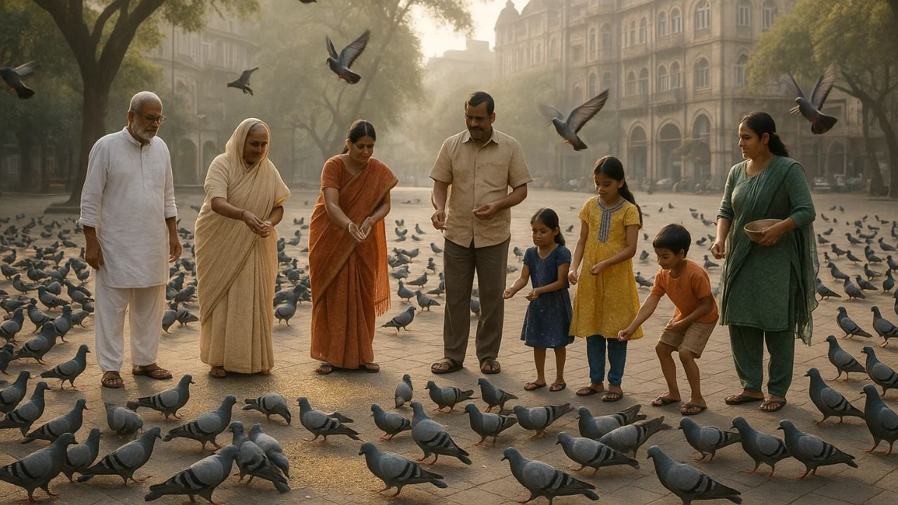 pigeon feeding