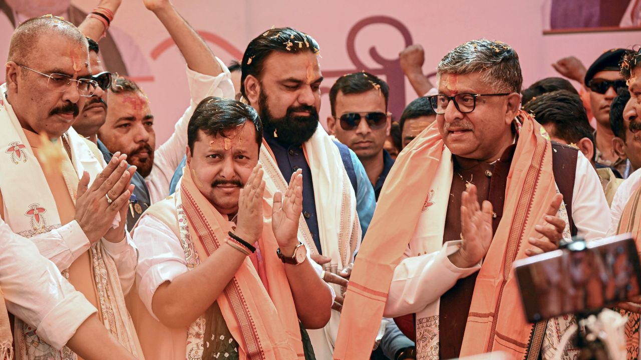 Nitin Nabin joins BJP Holi Milan Samaroh in Patna Bihar
