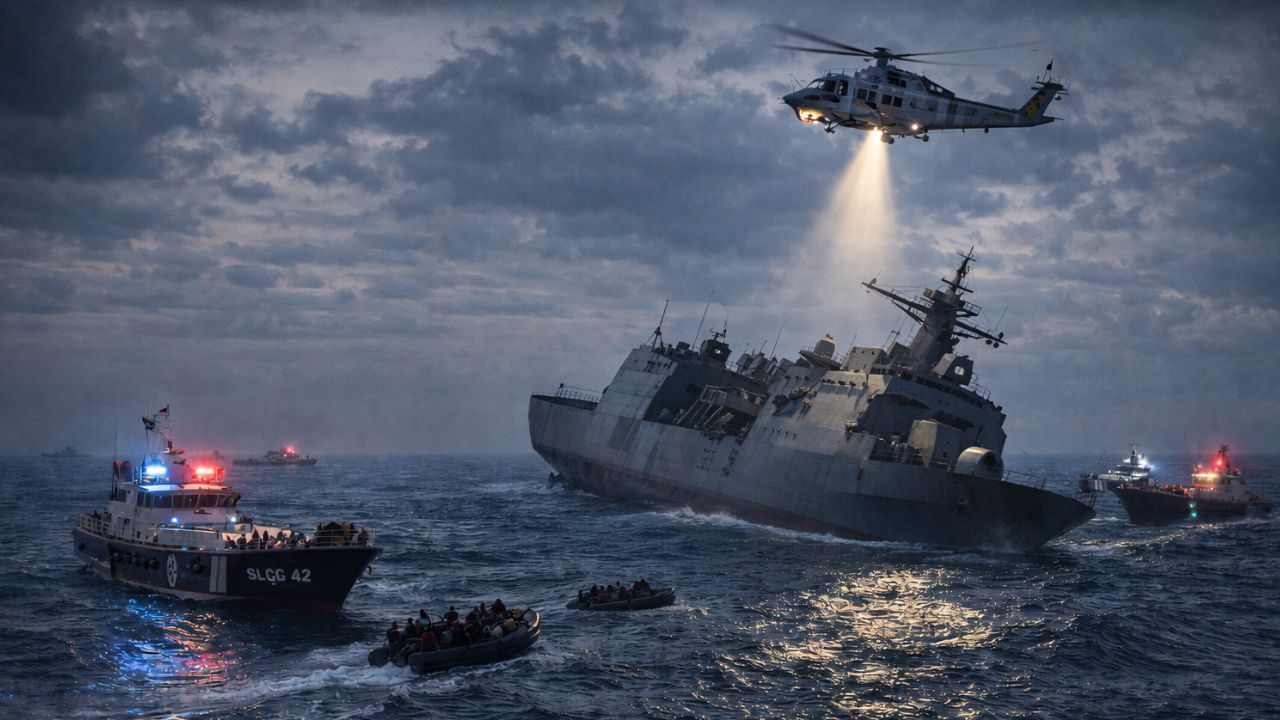 Iran Navy ship hit by submarine attack near Sri Lanka coast