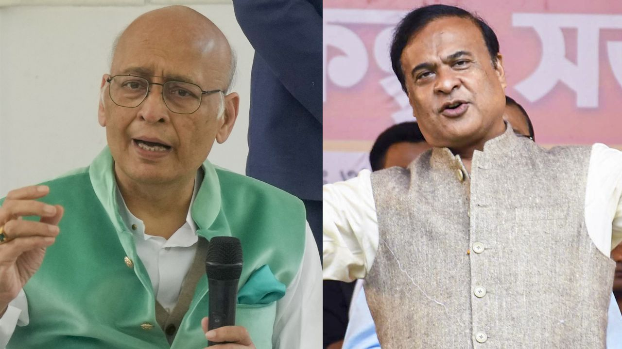 Abhishek Manu Singhvi and Himanta Biswa Sarma