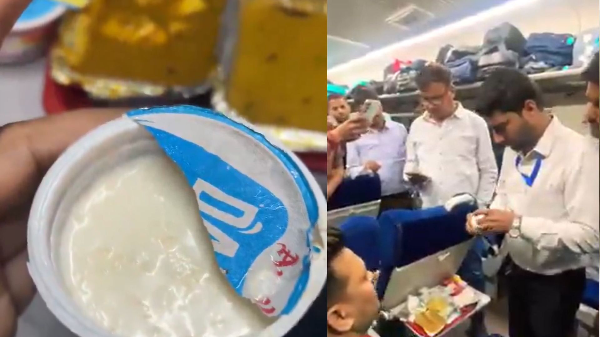 Live worms in Vande Bharat meal