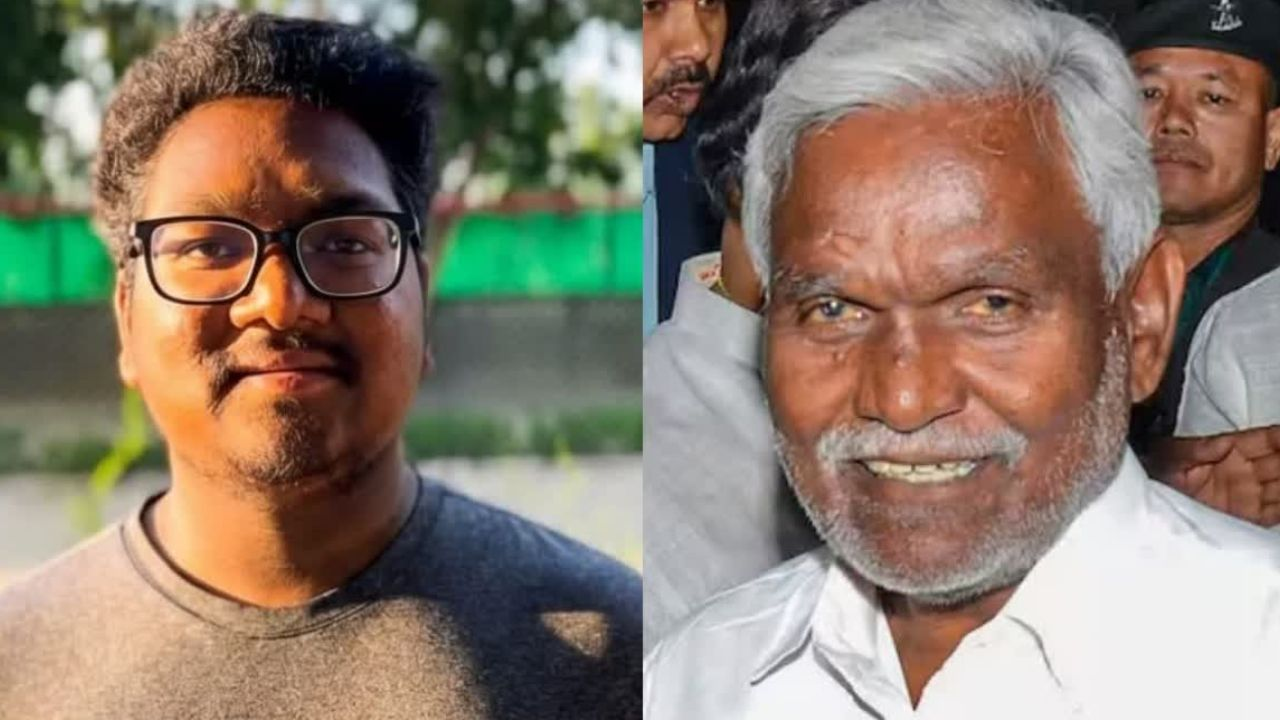 Former Jharkhand CM Champai Soren and Grandson Veer Soren, Photo Credit: PTI 