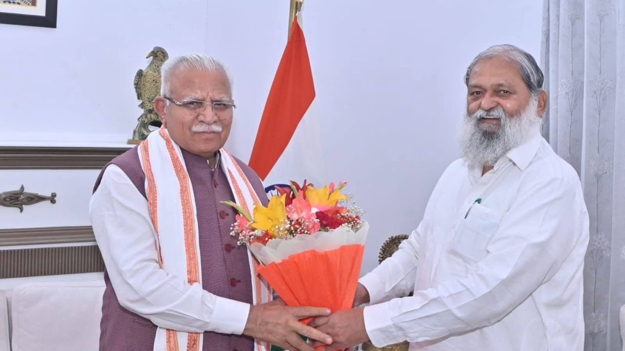 Anil Vij meets Manohar Lal