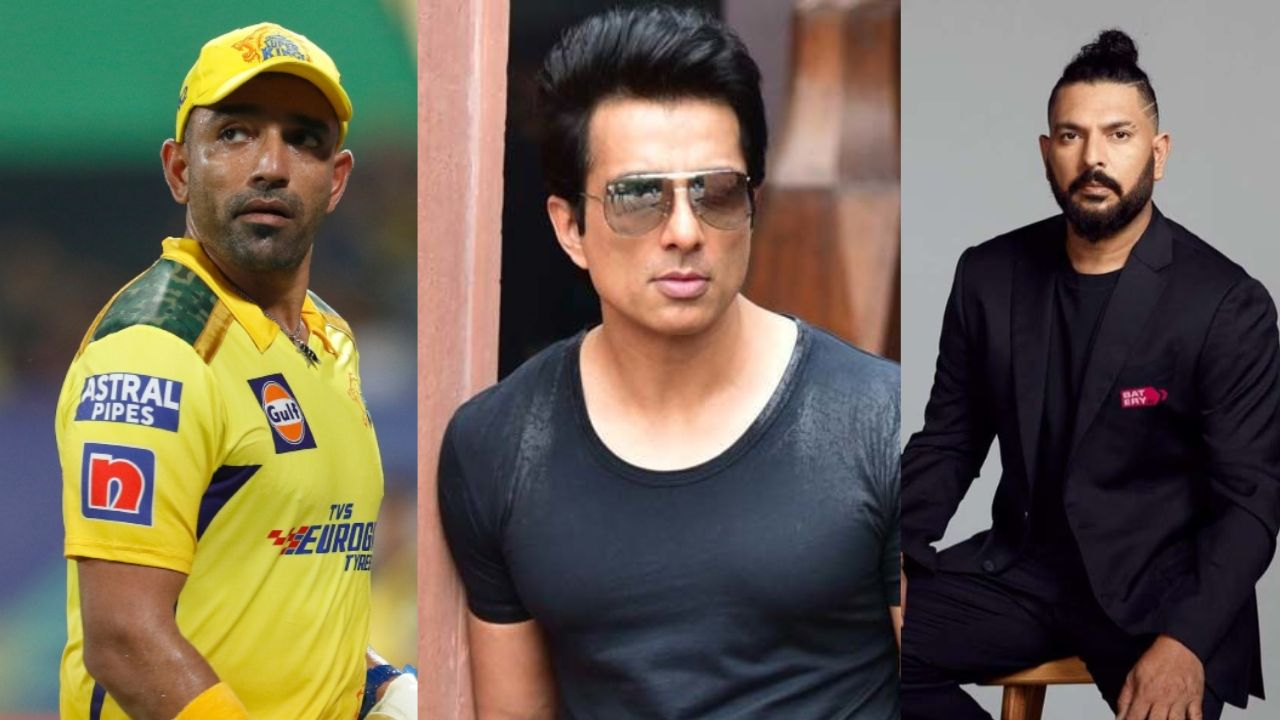 robin uthappa yuvraj singh and sonu sood
