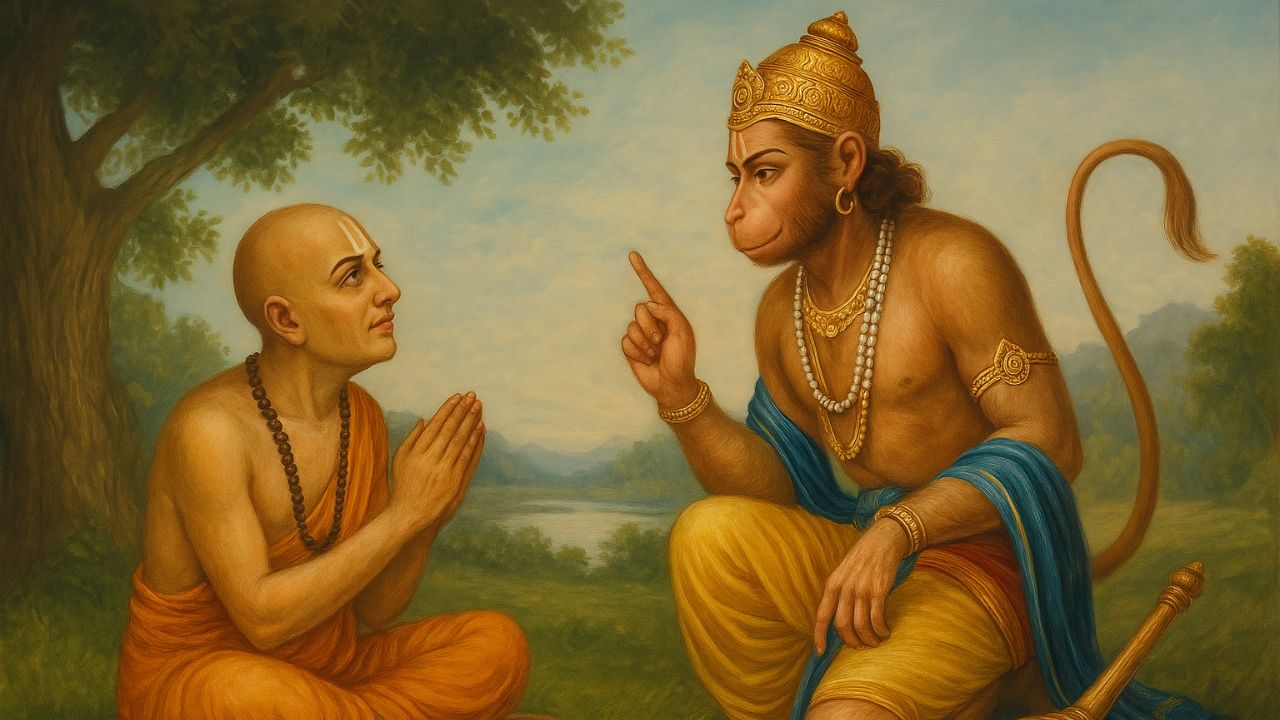 Image of Tulsidas and Hanuman