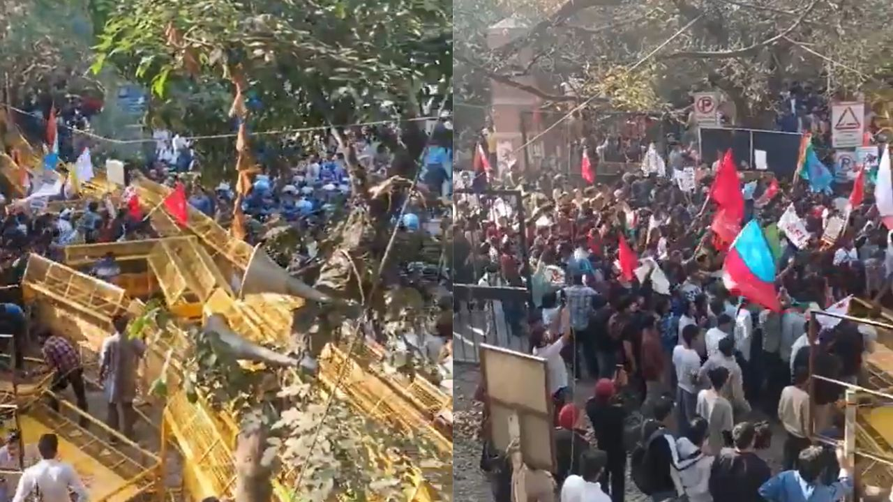 JNU student union protest