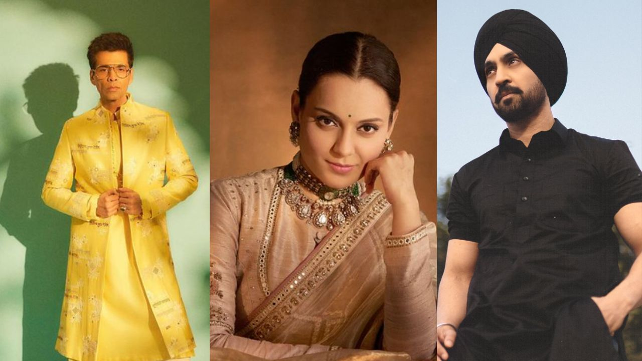 Karan Johar Kangana Ranaut and Diljit Dosanjh