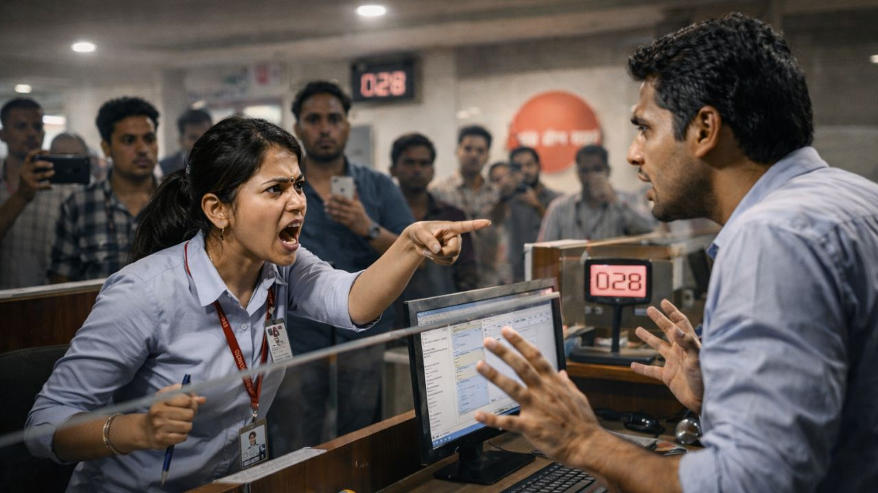 Kanpur HDFC bank staff controversy with customer