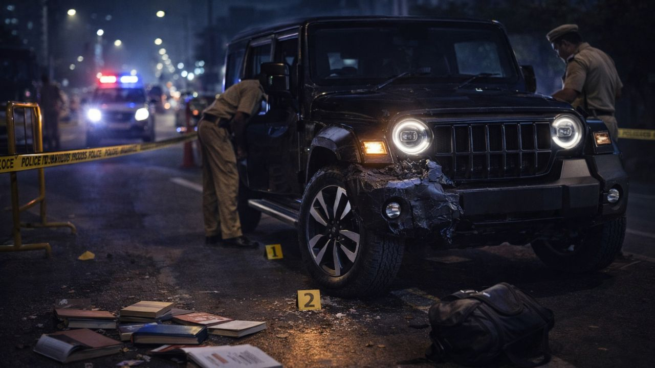 representative images of a car accident