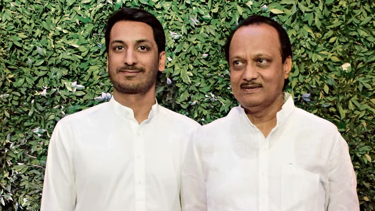 Parth Pawar with Ajit Pawar