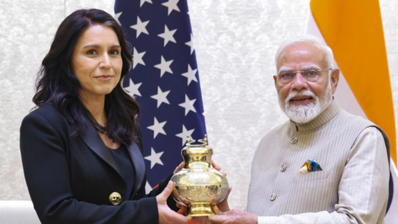 Tulsi Gabbard and PM Modi। Photo Credit: PTI
