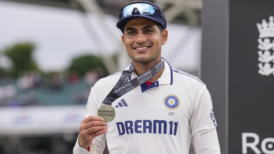 Shubman Gill with Winning Medal
