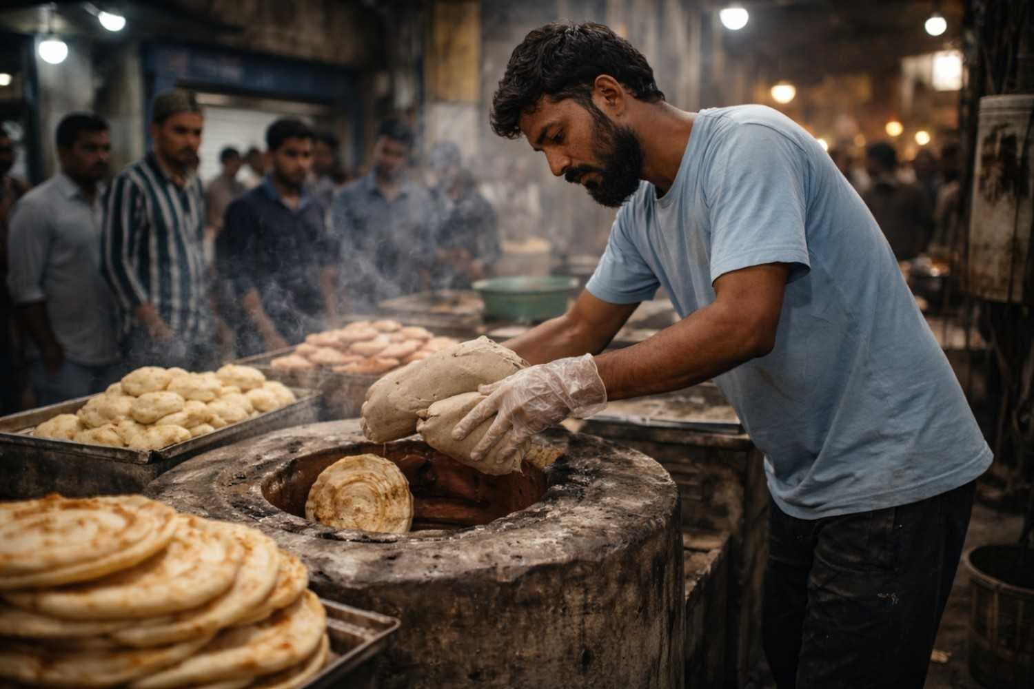  hotel employee stopping someone from eating roti and making a video.