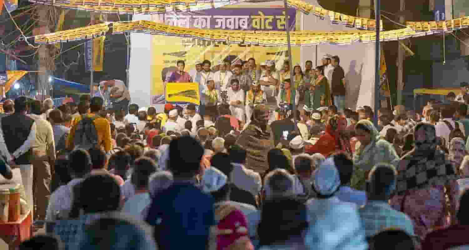 AAP leaders during election campaigning. 