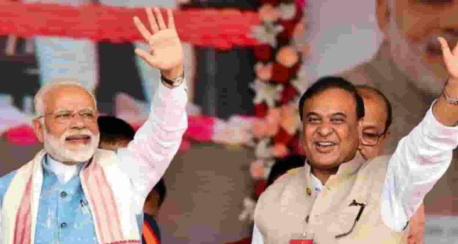 PM Modi with Chief Minister Himanta Biswa Sarma