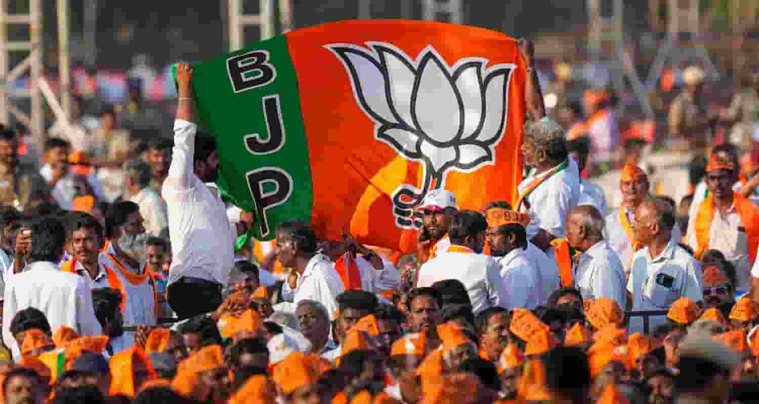 An image of a Bharatiya Janata Party's gathering in Chennai.