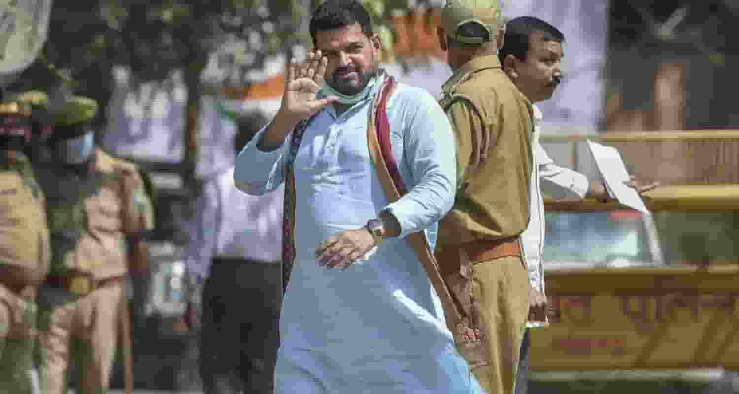  BJP MP and former Wrestling Federation of India (WFI) chief, Brij Bhushan Sharan Singh.